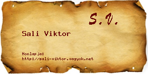 Sali Viktor névjegykártya